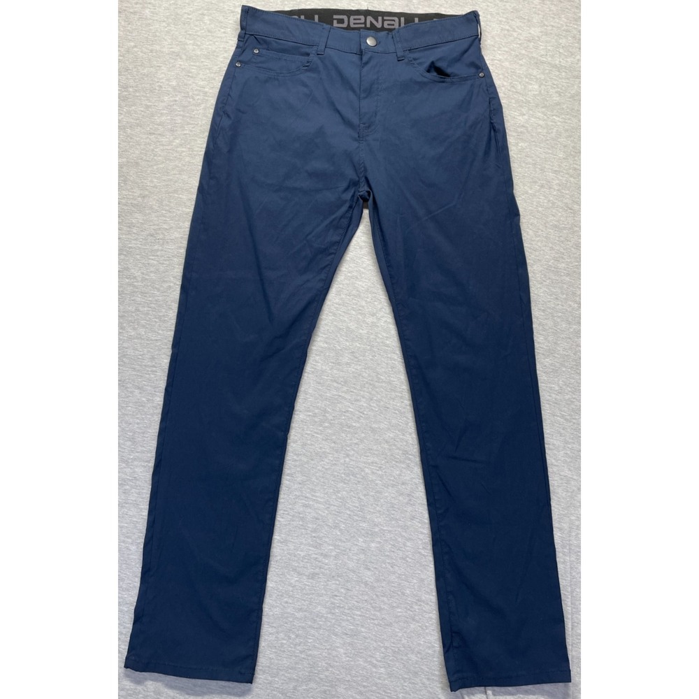 Denali Chino Pants Mens 32 Navy Nylon Stretch Casual Everyday Wear Straight Leg